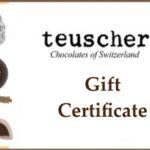 A gift certificate for chocolates from teuscher