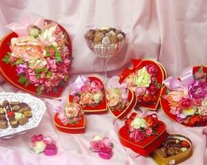 A table with many different types of candy.